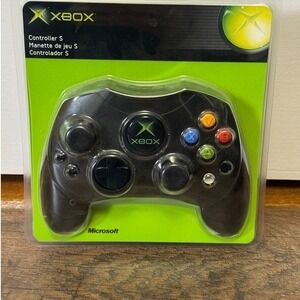 Original Microsoft Xbox Controller S Black Factory Sealed Model X09-56610-02